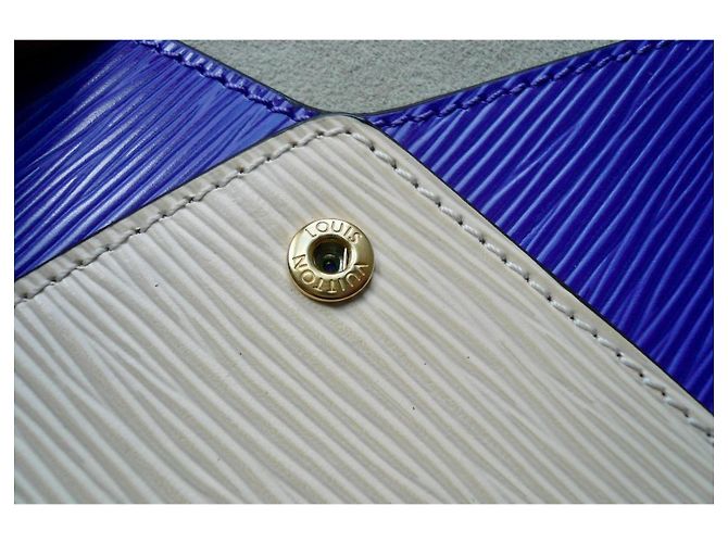 LOUIS VUITTON Pochette in pelle epi bicolore CONDIZIONE NUOVA Blu Bianco sporco - vista 4