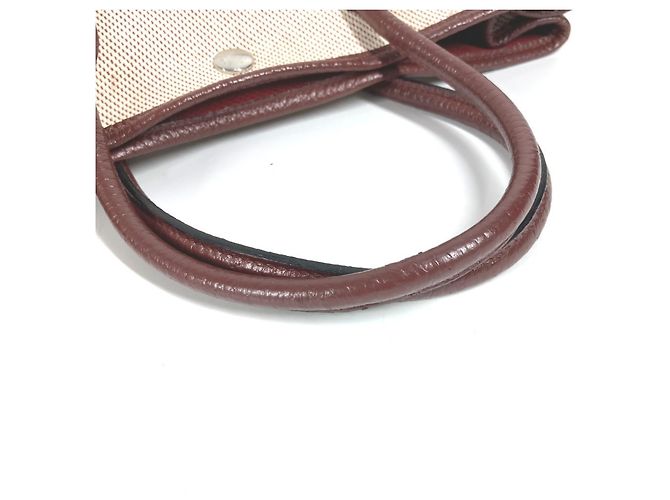 Hermès Borsa Tote HERMES Garden Party TPM Beige Bordò - vista 10