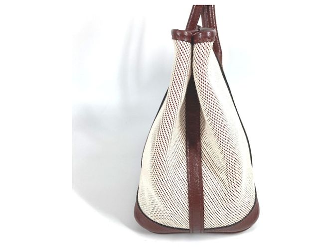 Hermès Borsa Tote HERMES Garden Party TPM Beige Bordò - vista 3