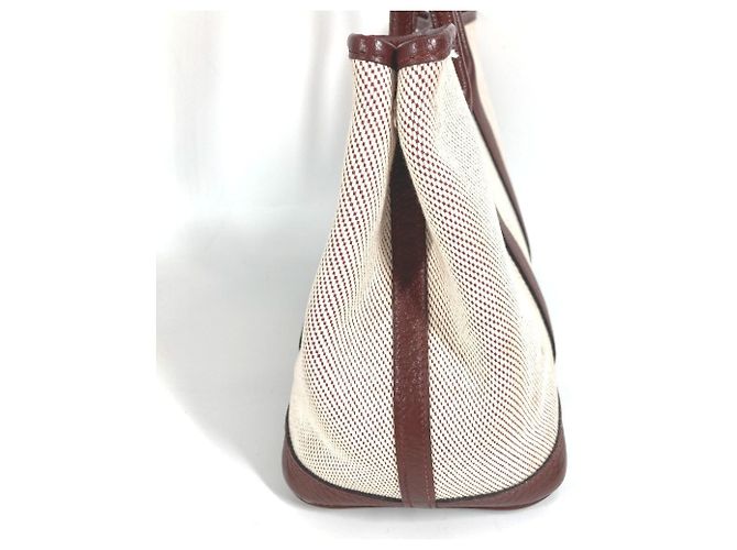 Hermès Borsa Tote HERMES Garden Party TPM Beige Bordò - vista 4