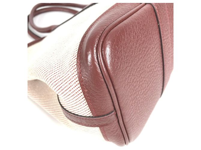 Hermès Borsa Tote HERMES Garden Party TPM Beige Bordò - vista 5
