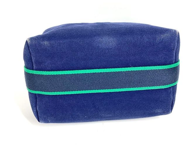 Borsa Vanity Pouch Black GM Hermès Brid Blu Verde - vista 8