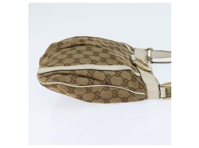 Borsa Messenger D Ring Gucci in Canvas GG Media Beige - vista 4