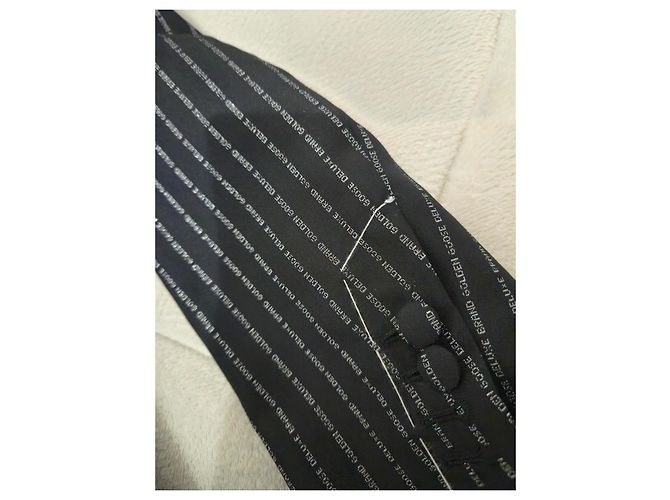 Golden Goose Deluxe Brand Blazer Golden Goose blu navy e argento a righe - vista 5