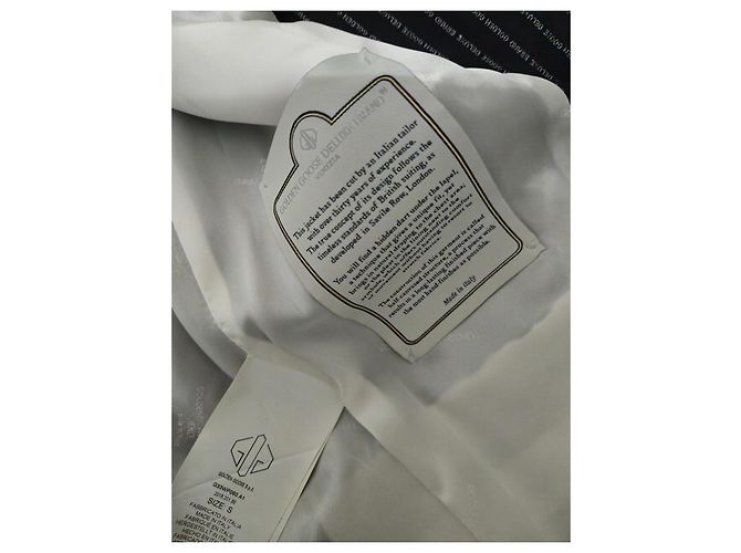 Golden Goose Deluxe Brand Blazer Golden Goose blu navy e argento a righe - vista 7