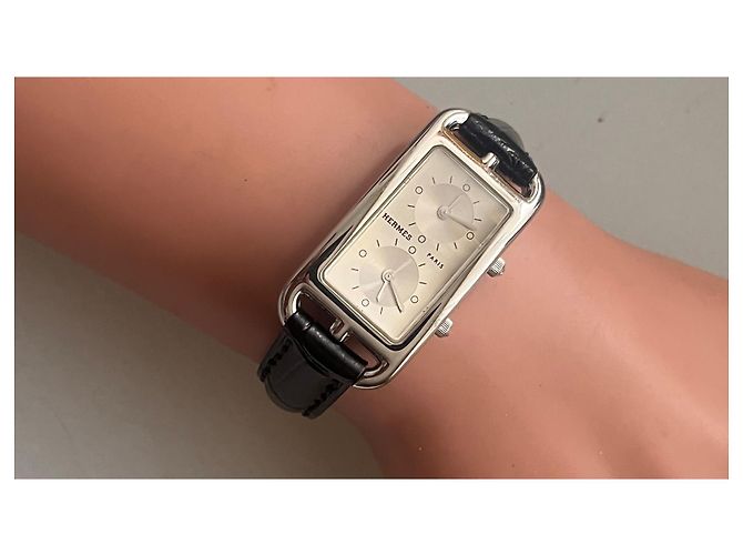 Orologio Hermès Cape Cod 2 movimenti in acciaio Argento - vista 10