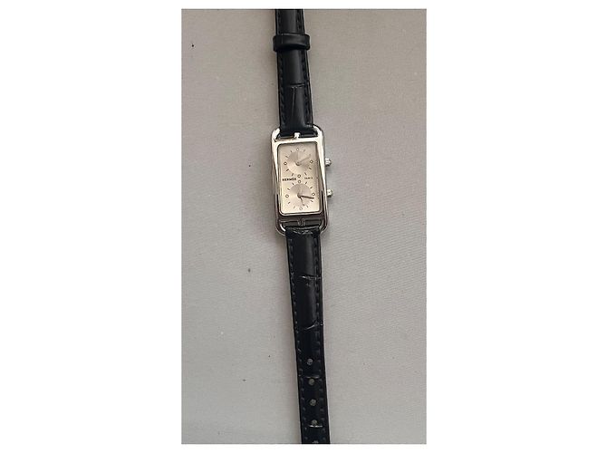 Orologio Hermès Cape Cod 2 movimenti in acciaio Argento - vista 2