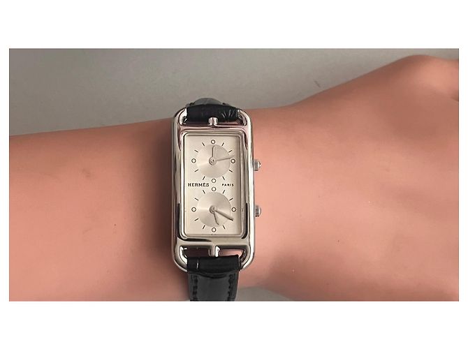 Orologio Hermès Cape Cod 2 movimenti in acciaio Argento - vista 8