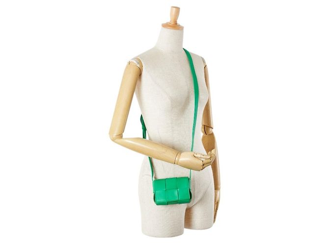 Borsa a tracolla Candy Cassette di Bottega Veneta Verde - vista 7