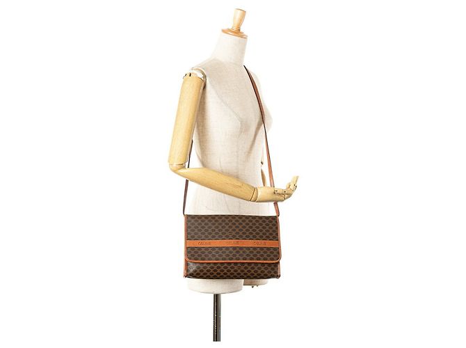 Céline Borsa a tracolla Celine Macadam Marrone - vista 13
