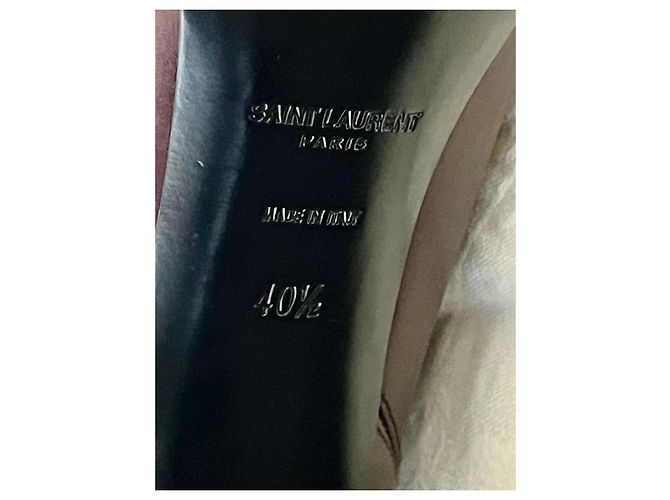 Saint Laurent Botín stiletto Janis Chelsea en burdeos Castaño Morado oscuro - vista 9