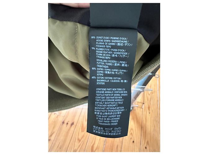 Chaqueta de plumas Saint Laurent Caqui - vista 11
