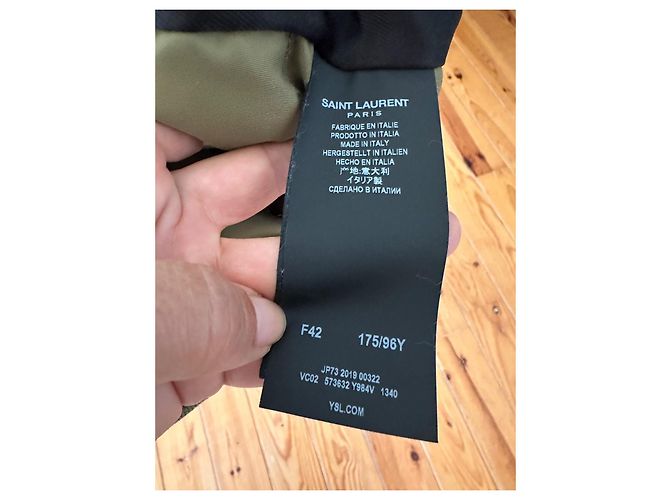 Chaqueta de plumas Saint Laurent Caqui - vista 9