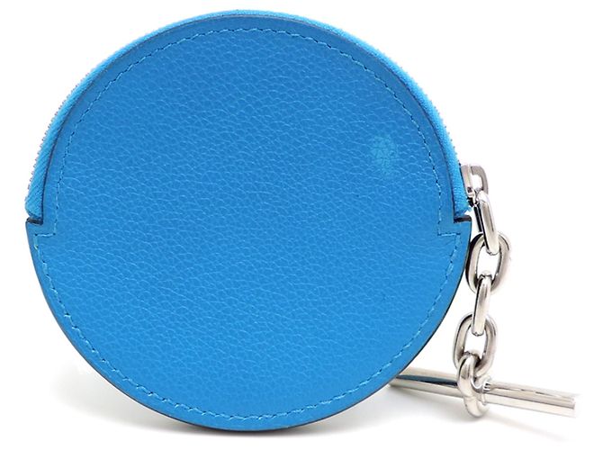 Monedero de cabra Hermès Plata Azul - vista 2