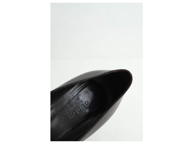 Gucci Tacchi in pelle marrone - vista 4
