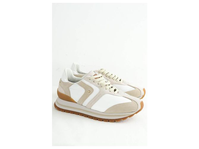 Vanessa Bruno Beige Leder-Sneaker - Ansicht 3