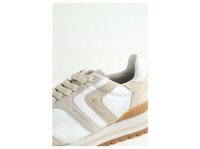 Vanessa Bruno Beige Leder-Sneaker - Ansicht 4