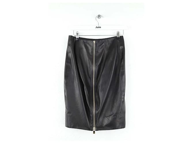 Alexandre Vauthier Schwarzer Lederrock - Ansicht 3
