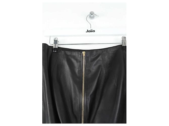 Alexandre Vauthier Schwarzer Lederrock - Ansicht 4