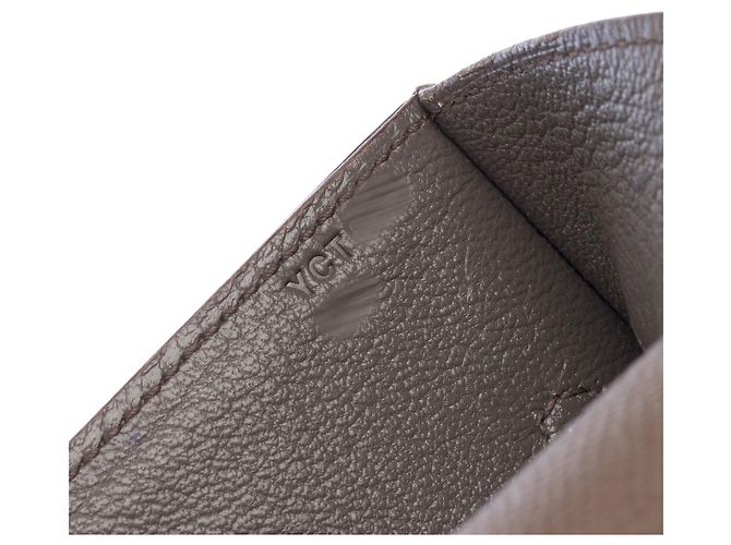 Hermès Bolso HERMES Kelly Depeches de Cuero Gris - 102969 - vista 7