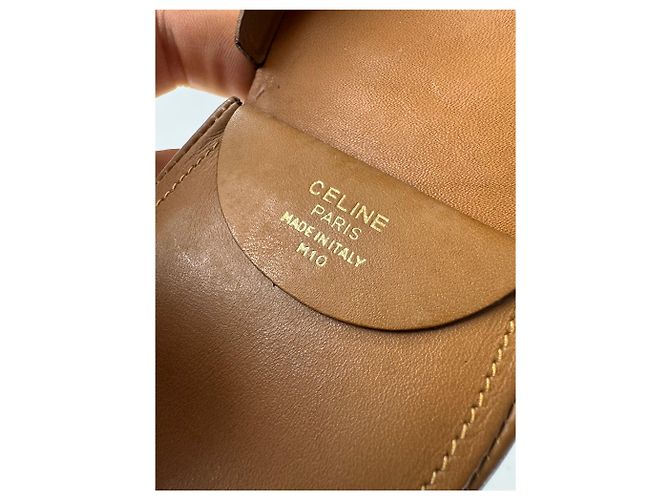 Céline Vintage Celine Triomphe Monogramm Lederhandtasche Braun - Ansicht 4
