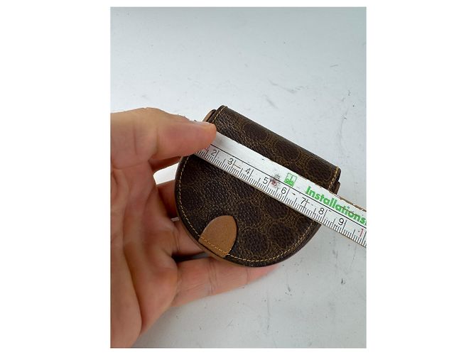 Céline Vintage Celine Triomphe Monogramm Lederhandtasche Braun - Ansicht 8
