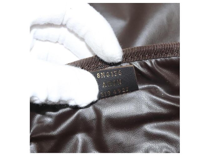 Céline Celine Vintage Toiletry Macadam Coated Canvas - vue 7