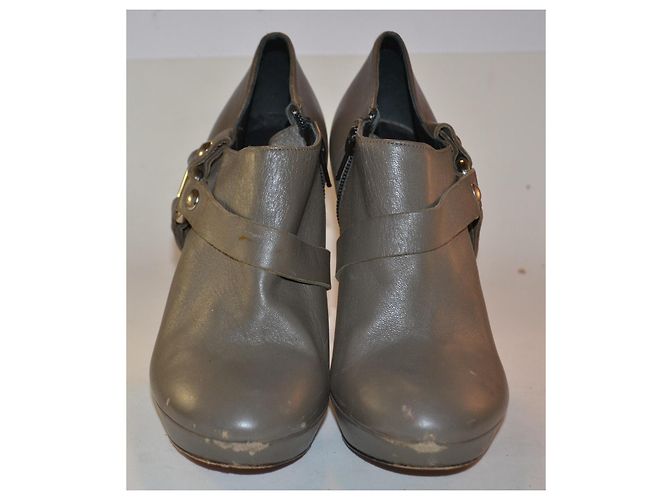 Botines Balmain de piel caqui 38 IT - vista 2