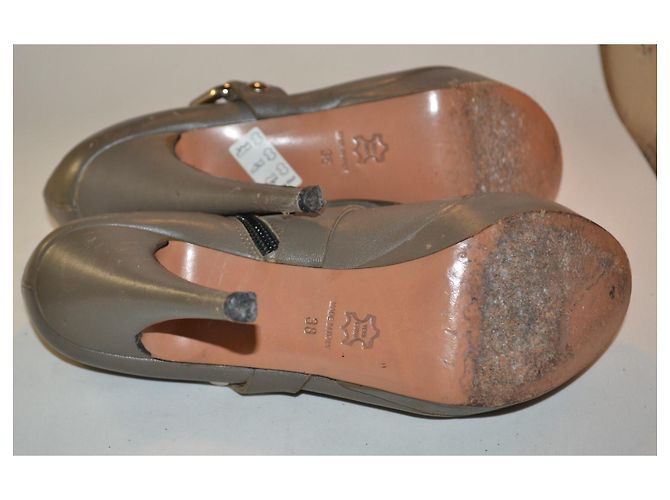 Botines Balmain de piel caqui 38 IT - vista 4