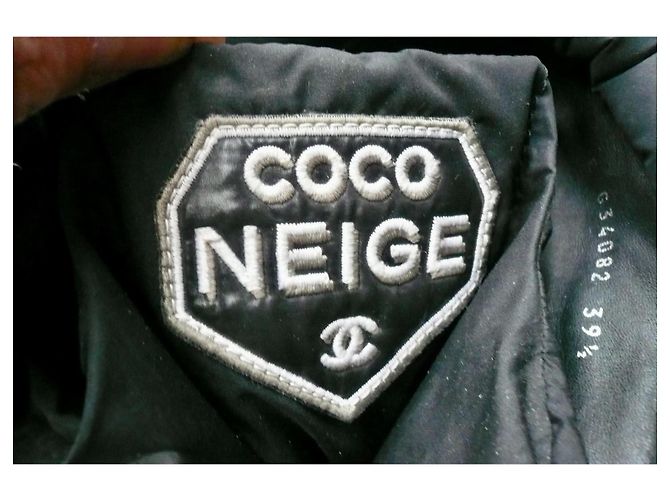 Botas godillots de nylon CHANEL Colección Coco Neige TBE Talla 39,5 IT Negro - vista 6