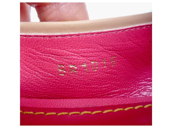 LOUIS VUITTON Bailarinas de Piqué de Algodón Rosa Brillante 36 BUEN ESTADO - vista 6