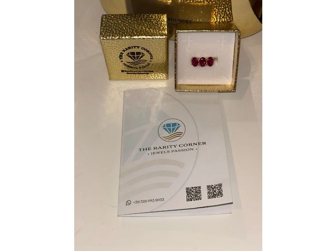 Autre Marque Anello in oro rosa con rubini e diamanti - vista 5