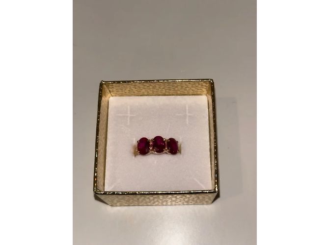 Autre Marque Anello in oro rosa con rubini e diamanti - vista 8