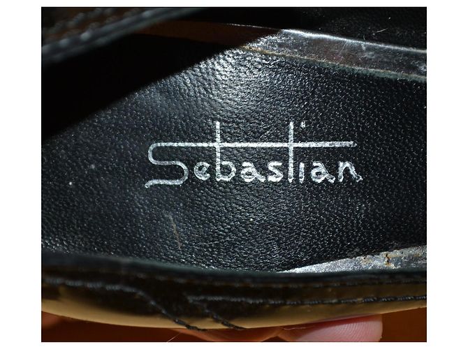 Décolleté Sebastian nere e argento in vernice Nero - vista 6
