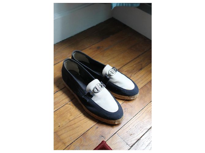 Dior Blue and White Fabric Espadrilles Size 37 - view 10
