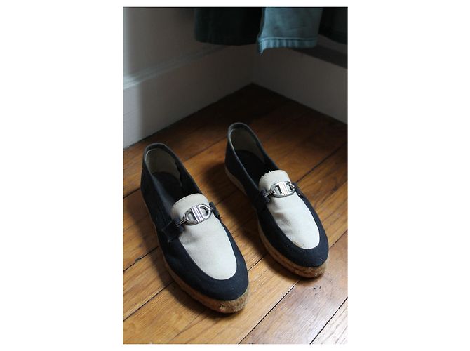Dior Blue and White Fabric Espadrilles Size 37 - view 3