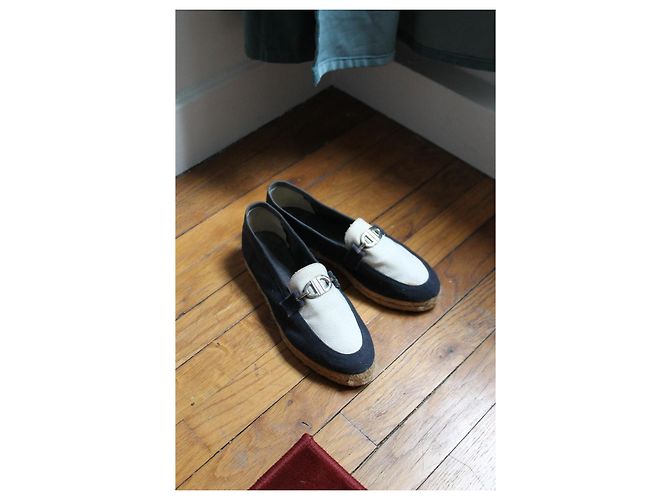 Dior Blue and White Fabric Espadrilles Size 37 - view 6