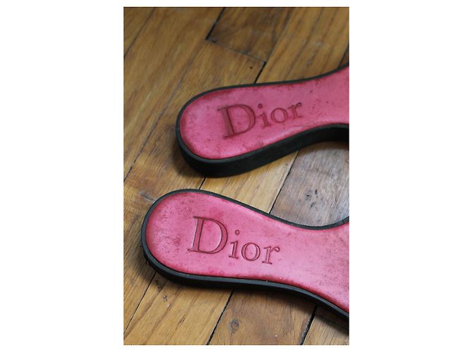 Dior rosa Leder- und Gummisandalen Größe 37 Pink - Ansicht 6