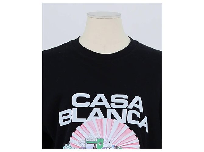 Casablanca Camiseta de algodón negra Negro - vista 2