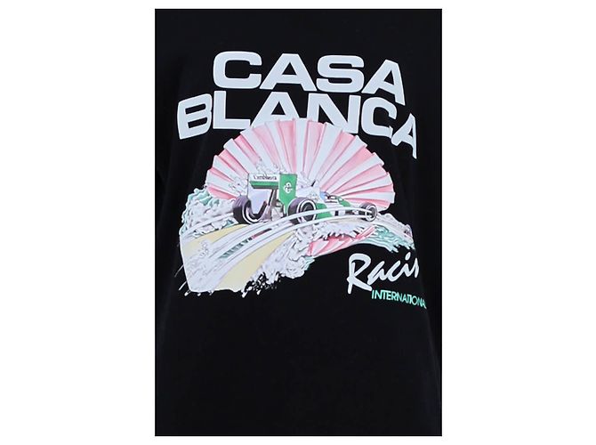 Casablanca Camiseta de algodón negra Negro - vista 3