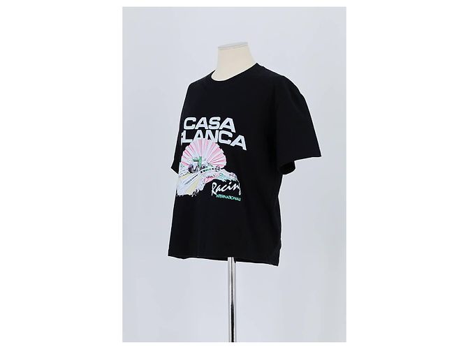 Casablanca Camiseta de algodón negra Negro - vista 4