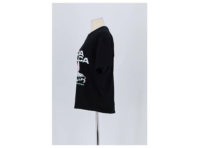 Casablanca Camiseta de algodón negra Negro - vista 5