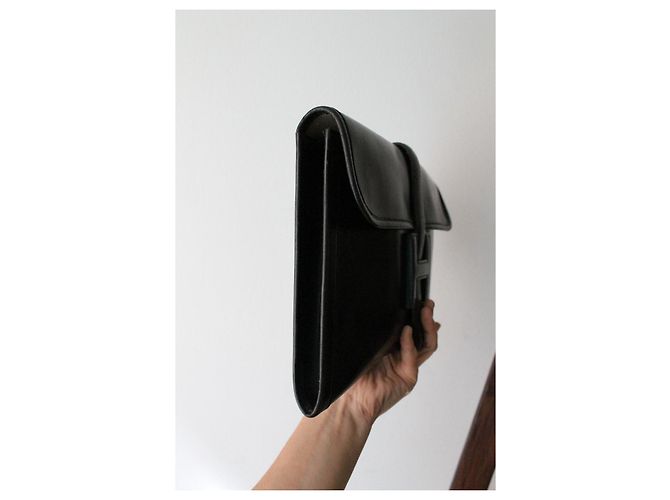 Clutch Jige di Hermès in pelle nera Nero - vista 5