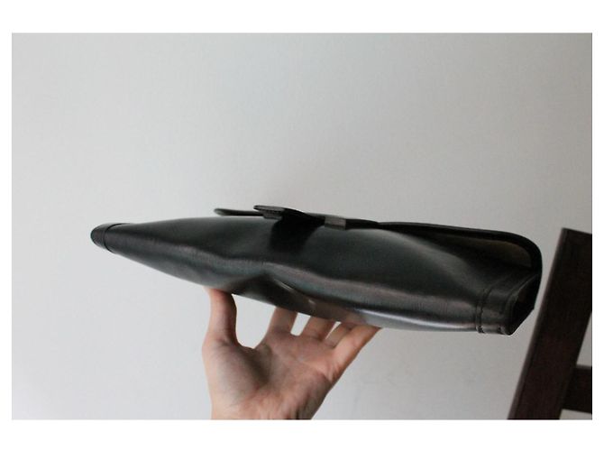 Clutch Jige di Hermès in pelle nera Nero - vista 7