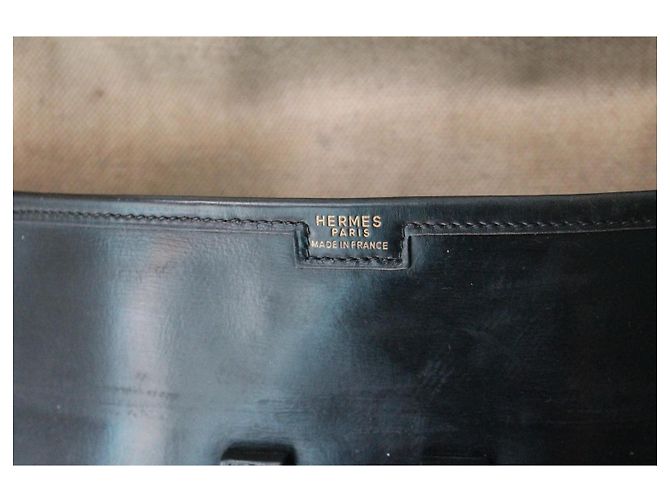 Clutch Jige di Hermès in pelle nera Nero - vista 8