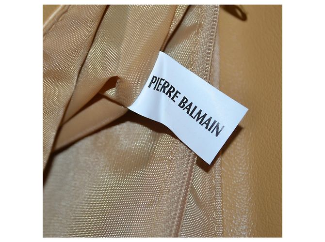 Borsa a tracolla Pierre Balmain beige in tessuto - vista 8