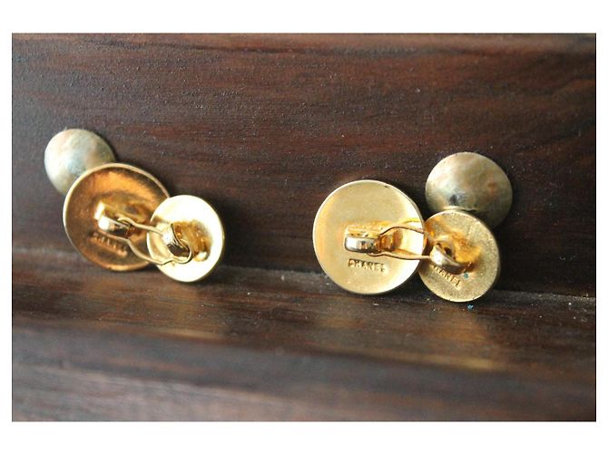 Gemelli in metallo dorato Chanel D'oro - vista 9