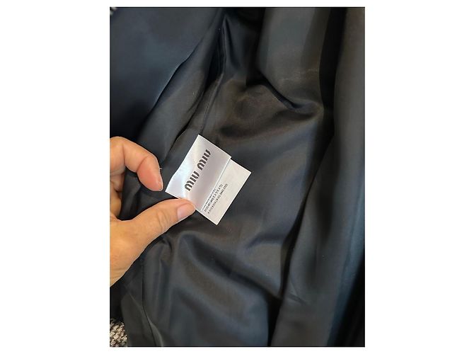 Chaqueta de invierno Miu Miu de lana marrón Castaño - vista 10