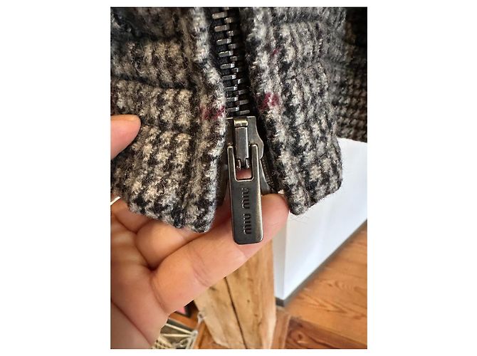Chaqueta de invierno Miu Miu de lana marrón Castaño - vista 5