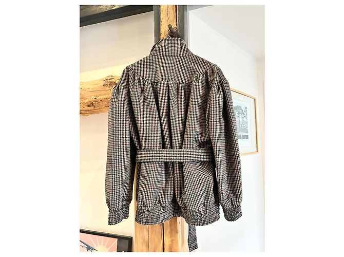 Chaqueta de invierno Miu Miu de lana marrón Castaño - vista 6